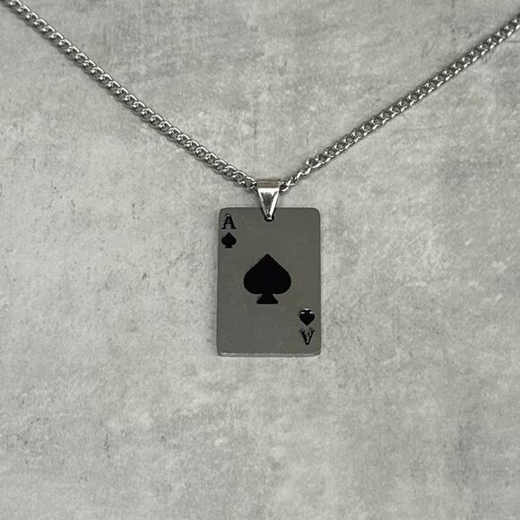 Silver ace of spades MENS2 - Picture 1 of 3
